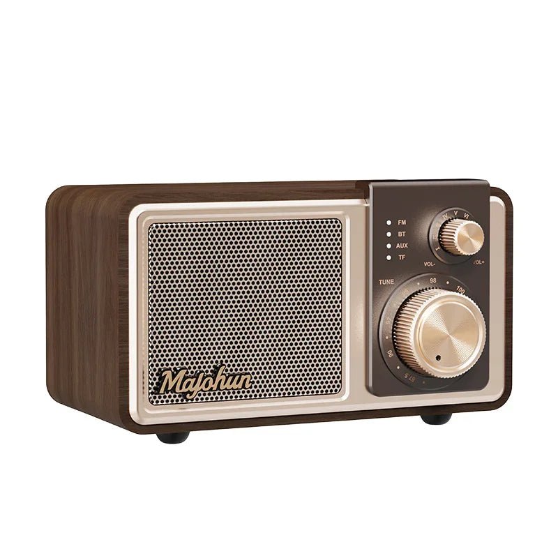 Majohun Majohun - P007 Retro Bluetooth Speaker with FM Radio – Vintage Wooden Design - Majohun official shop - Focus on Speakers for 30 years