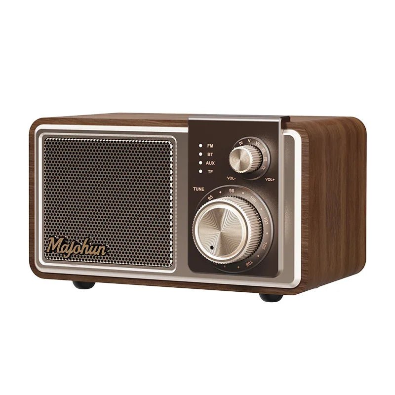 Majohun Majohun - P007 Retro Bluetooth Speaker with FM Radio – Vintage Wooden Design - Majohun official shop - Focus on Speakers for 30 years