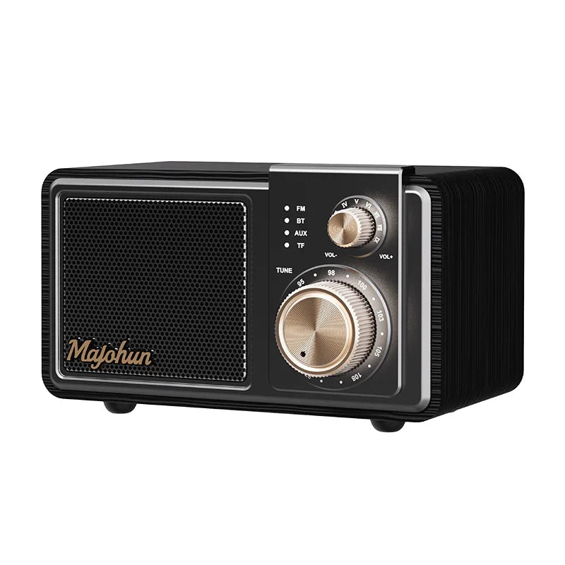 Majohun Majohun - P007 Retro Bluetooth Speaker with FM Radio – Vintage Wooden Design - Majohun official shop - Focus on Speakers for 30 years