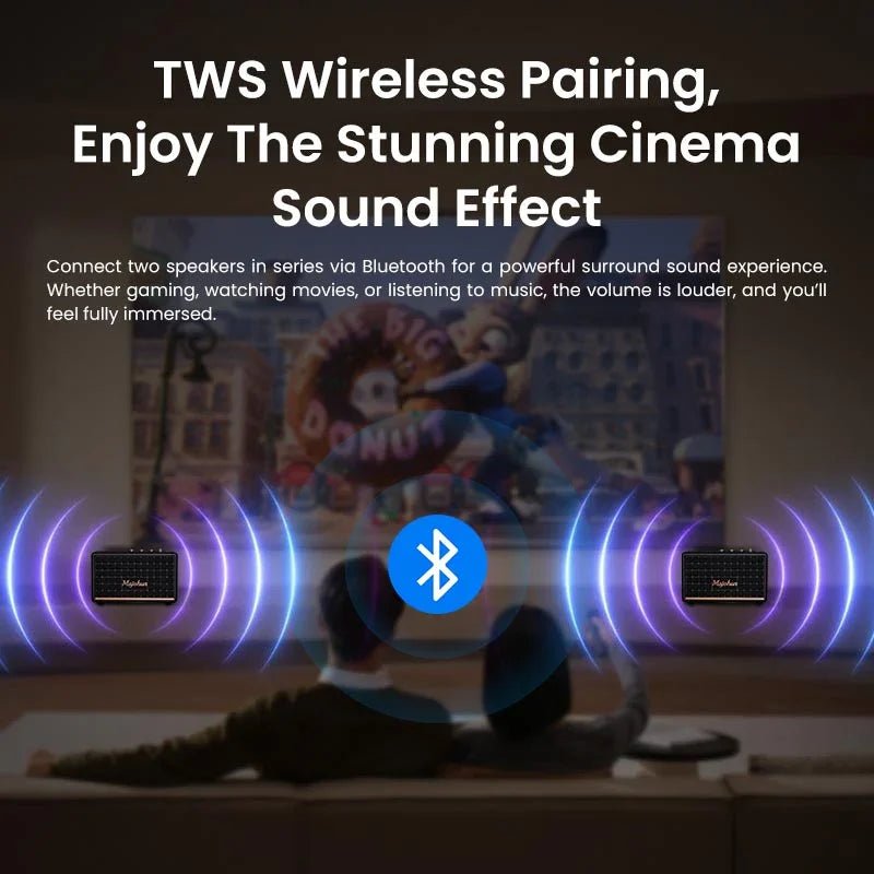 Majohun MJH - D001 – Wooden Bluetooth Speaker with Vintage Design & Powerful Sound - Majohun official shop - Focus on Speakers for 30 years