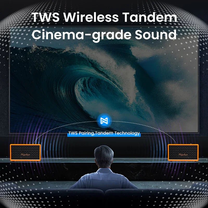 MJH - D002 Premium Wooden Bluetooth Speaker | Strong Bass & Clear Highs - Majohun official shop - Focus on Speakers for 30 years