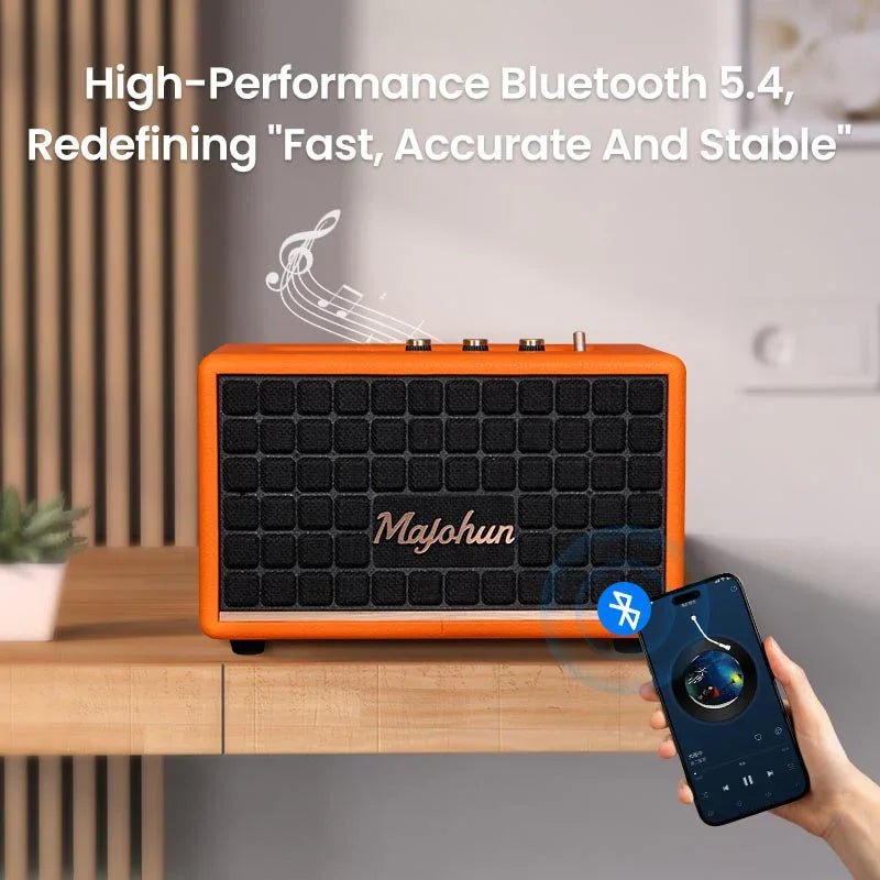 Retro Wooden Bluetooth Speaker | Majohun MJH - D001 with Deep Bass & Panoramic Sound - Majohun official shop - Focus on Speakers for 30 years